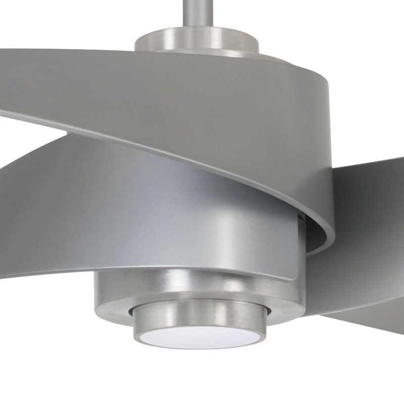 64" Artemis 4 Blade LED Standard Ceiling Fan with Light Kit Included, Brushed Nickel with Silver Blades