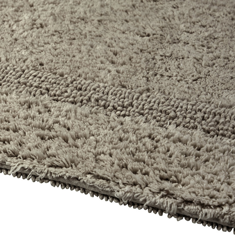 Rozanne Reversible Cotton Bath Rug, Beige, 17" x 24" Rectangle