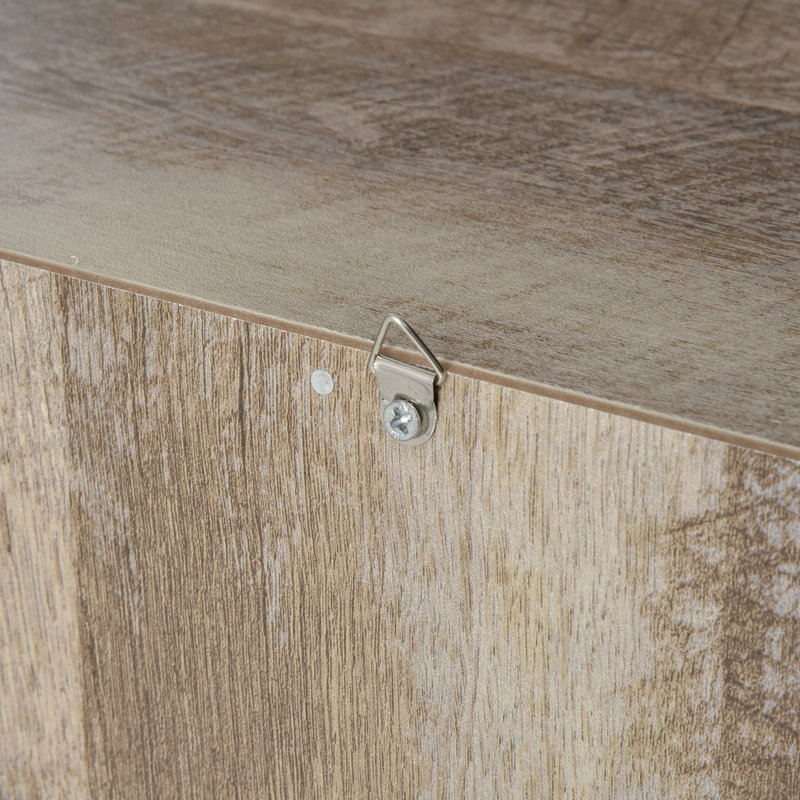 Armoire de salle de bain brune avec tablette ajustable et tiroir pour rangement compact