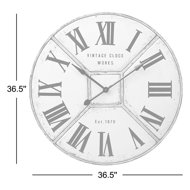 Très grande horloge murale 36,5 po