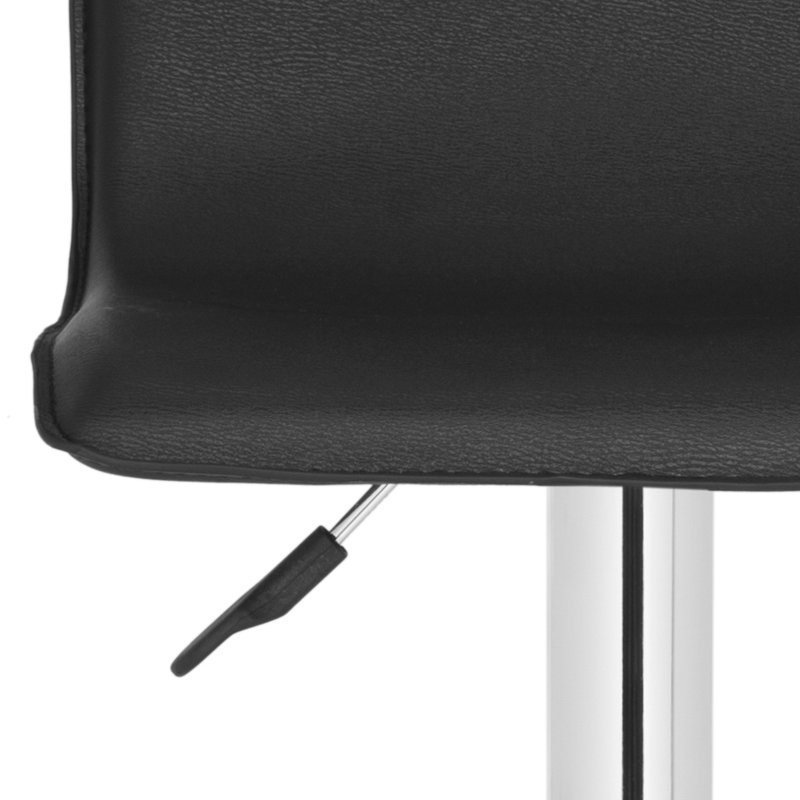 Bunky Swivel Upholstered Adjustable Height Counter Stool with Metal Frame, Black