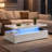 Modern High Gloss Coffee Table With Led Light, Double-Layer Lighted Cocktail Table for Living Room Small Apartment Home Decor-1737234525-1723085323-1757260881