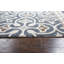 Tapis bleu / gris en laine touffeté à la main à motif géométrique Claudelle-1046199367
