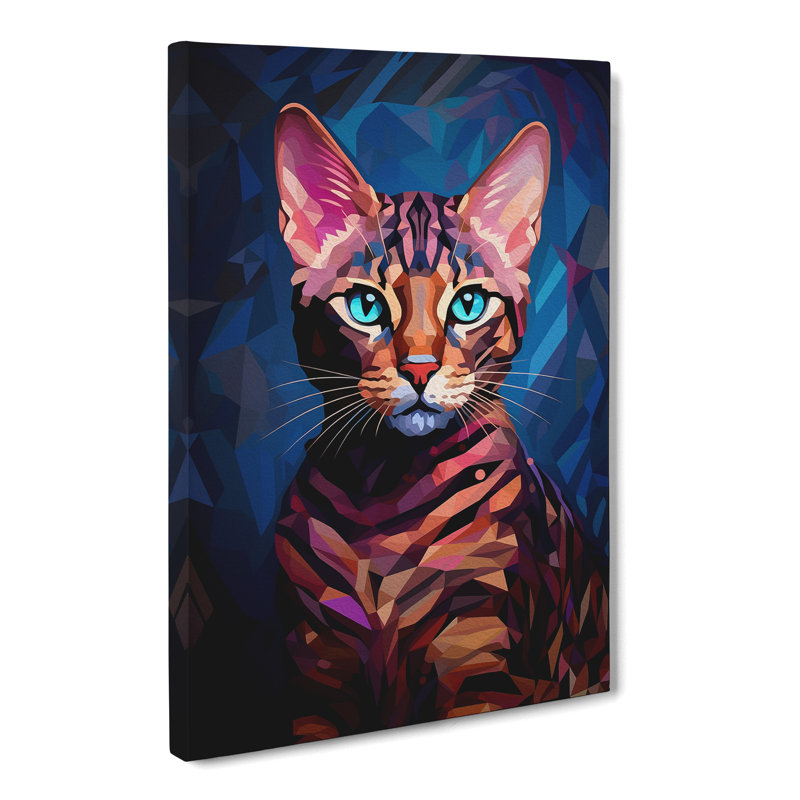 Bengal Cat Futurism No.3 - Print, 60cm H x 40cm W x 3cm D