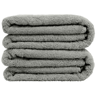  Bare Cotton Luxury Hotel and Spa Bath Towels, Striped, White,  Set of 4 : Home & Kitchen