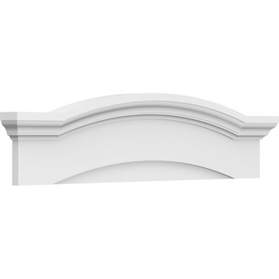 42"W x 10-1/2"H x 2-3/4"P Eyebrow Architectural Grade PVC Pediment