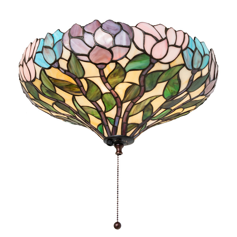 16" Wide Wisteria Fan Light Fixture