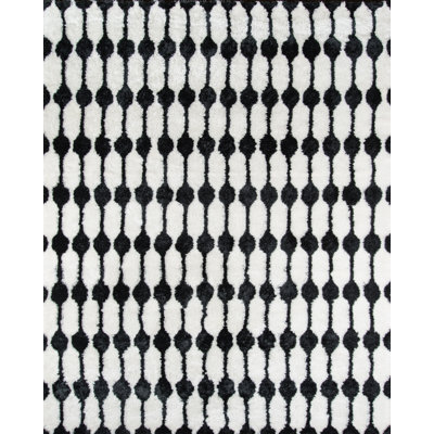 Geometric Handmade Black/Ivory Area Rug