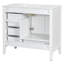 Meuble-lavabo 36 po avec lavabo, armoire de salle de bain avec porte à fermeture en douceur, 4 tiroirs de différentes tailles, structure et pieds en bois massif, un paquet, blanc-118003341