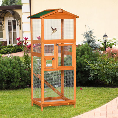 Cage de combat en bois avec perchoir et plateau Fortuna