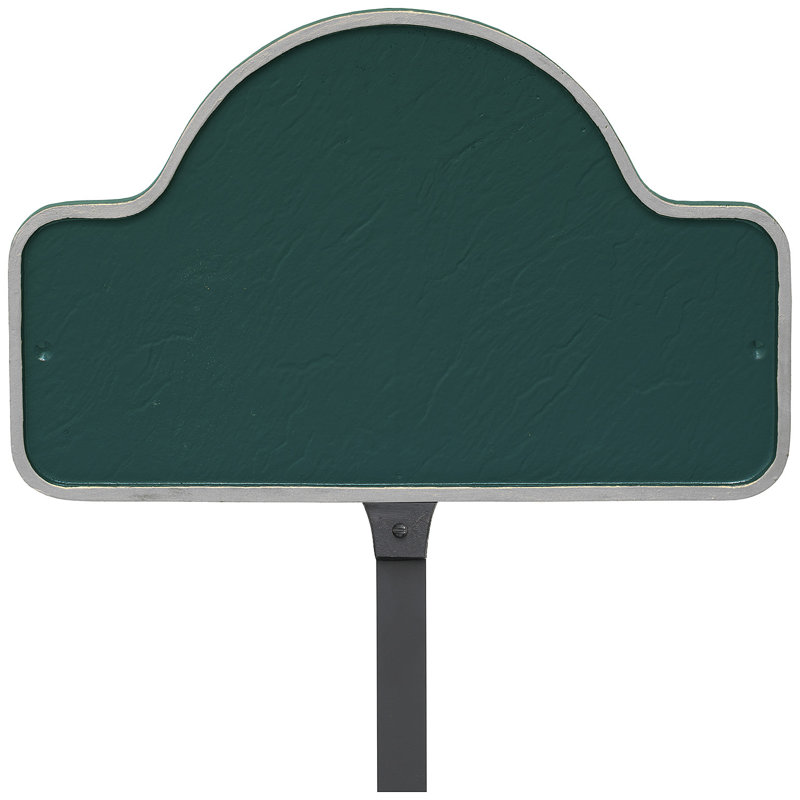 Plaque d'adresse avec arche Petite Lexington, Vert forêt / argent