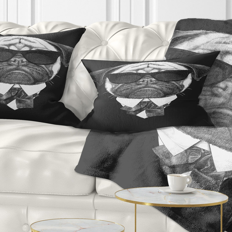 Coussin lombaire en costume animal carlin dog