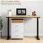 Armoire de rangement pour bureau à 3 tiroirs HOMcom, tiroir de bureau sur roulettes avec plateau amovible, support pour imprimante sous le bureau avec rangement, blanc