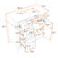 Meuble-lavabo autoportant moderne avec lavabo en céramique, portes à fermeture en douceur et rangement réglable-987651632