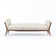 Chaise longue rembourrée en bois massif Kristen