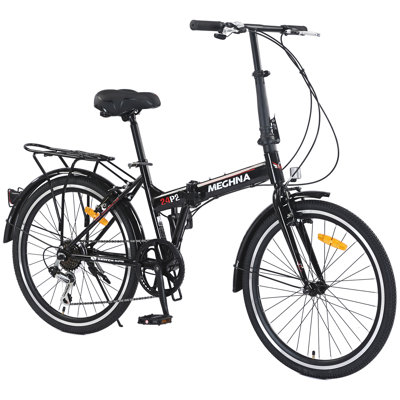 24" Folding City Bike Steel Frame 7 Speed Folding Bike