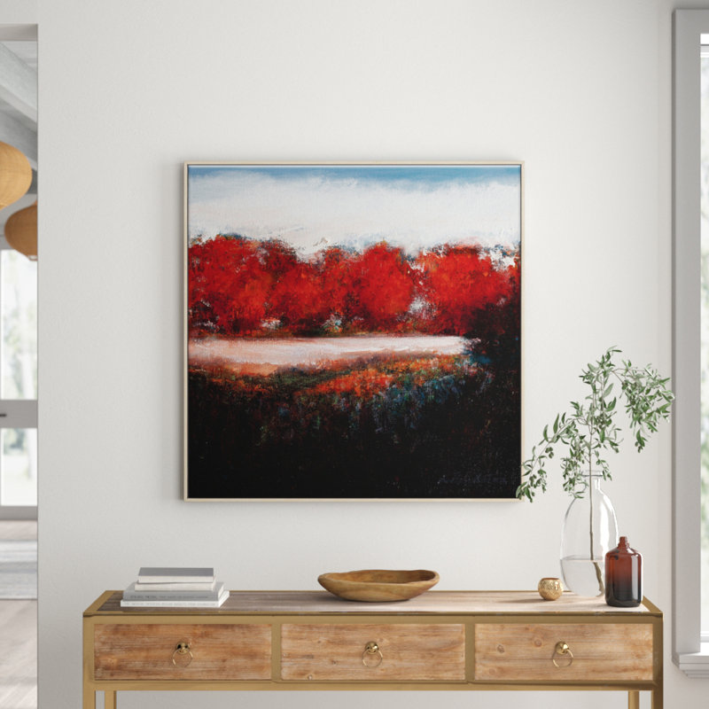 Autum Show by Lydia Ben-Natan - Print on Canvas, 102cm H x 102cm W, Black