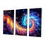 «Vibrant Fractal Glow Journey - Abstract Spirals», ensemble d'art mural-108314025-108314030
