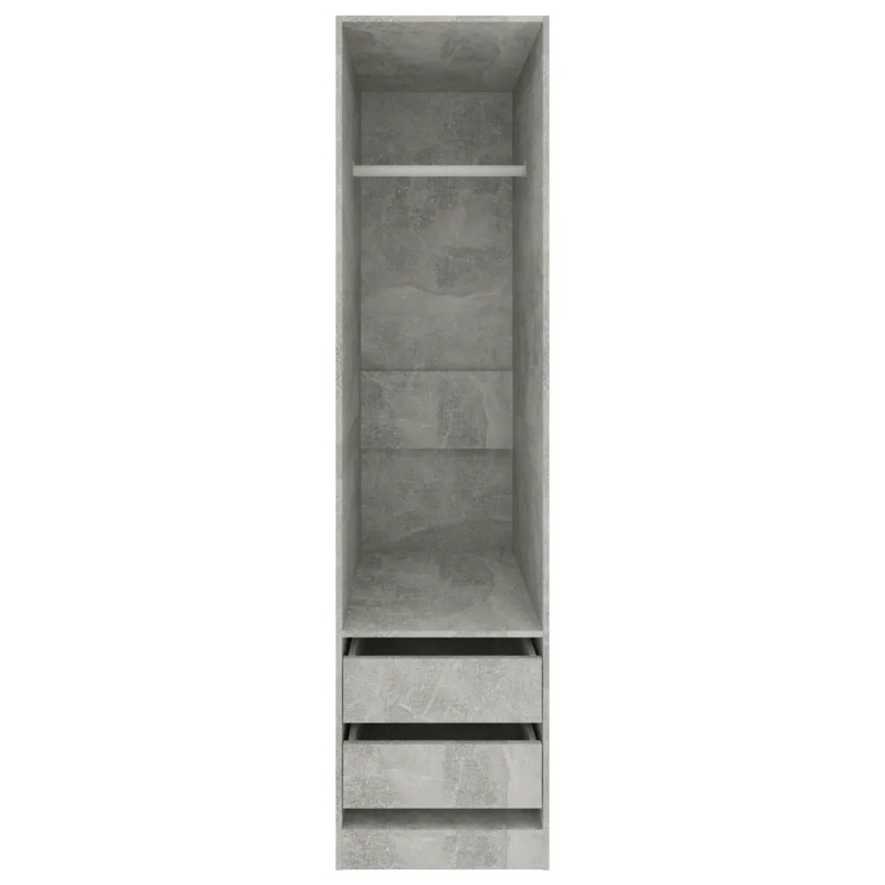 Edela Manufactured Wood Wardrobe, Concrete Grey