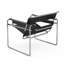 Fauteuil d'appoint en cuir et acier inoxydable-137432535