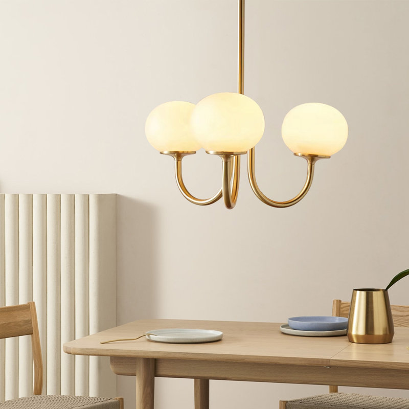Unique Gold Sputnik Chandelier Light Fixture White Globe