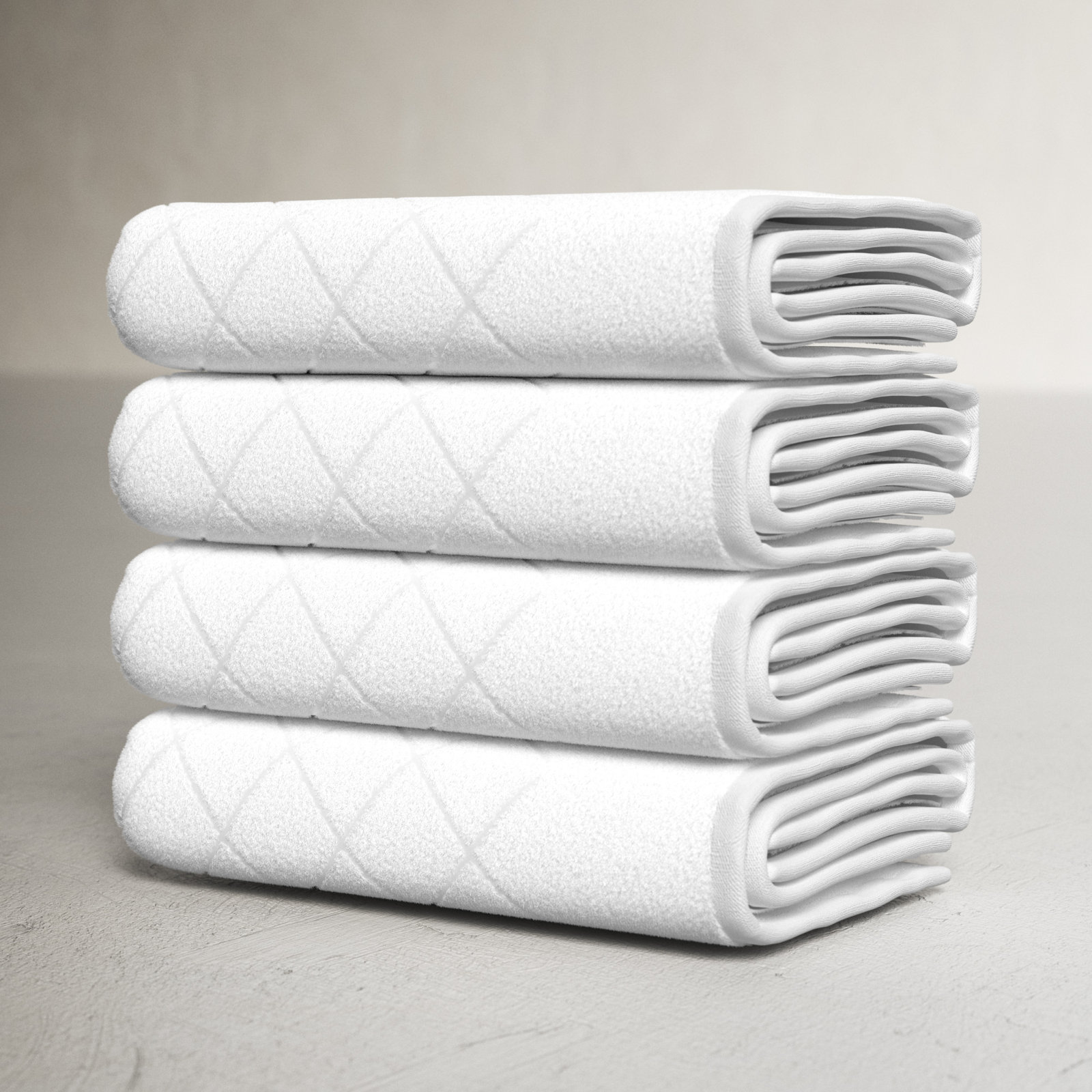 Turkish Cotton Bath Towel Set, White