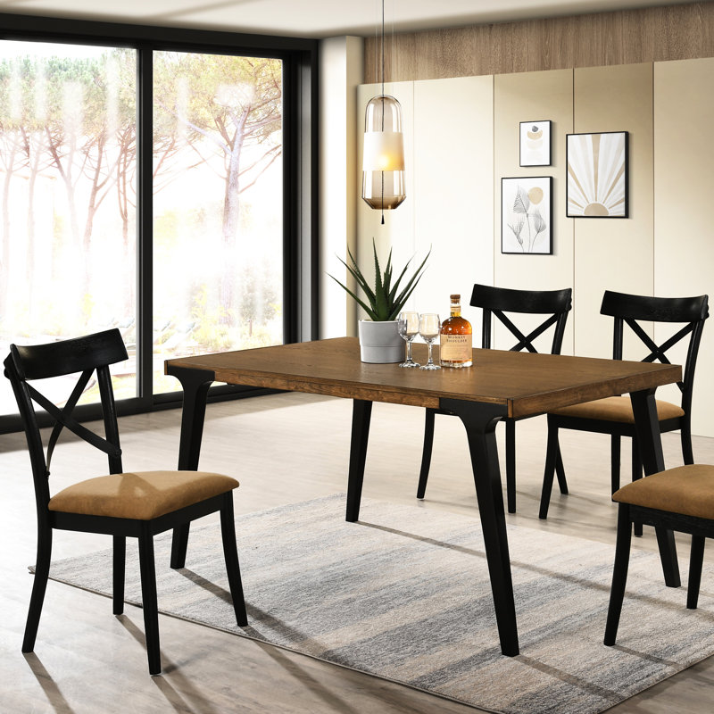 2 chaises d'appoint, brun et noir, sièges rembourrés confortables, revêtement beige élégant, 2 chaises de décoration de salle à manger moderne, brun noir, rembourrage extraordinaire, design élégant