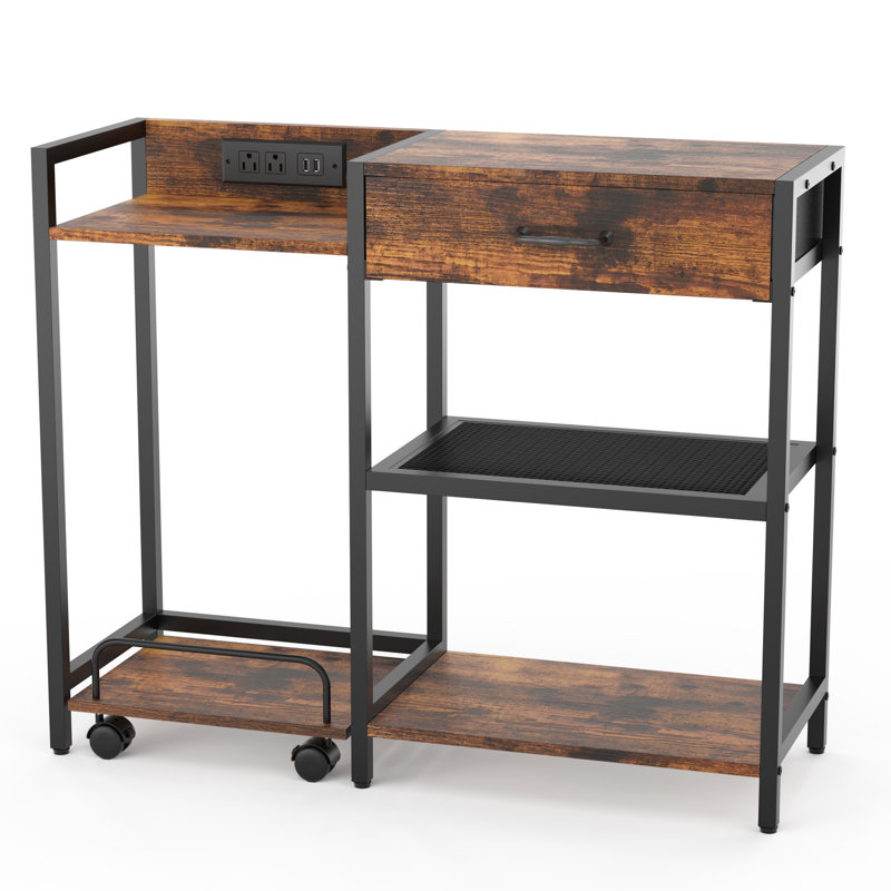 28.2'' H X 34.6'' W Printer Stand With Outlet