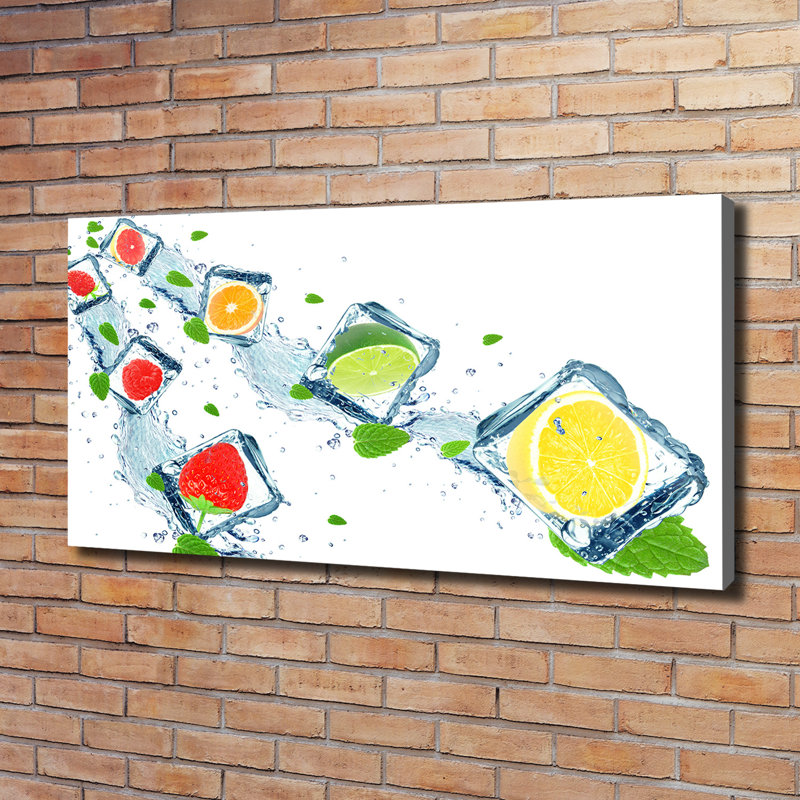 Fruit In Cubes - Wrapped Canvas Print