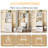 3-In-1 White Vanity Desk With LED Mirror, Adjustable Lighting, Flip-Top Makeup Table & Storage Stool, 5 Storage Compartments For Bedroom