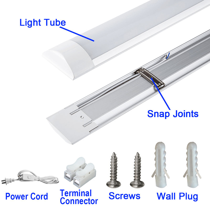 Ensemble de 4 ampoules DEL pour garage et utilitaire de garage à fixation facile 36 W (144 W)