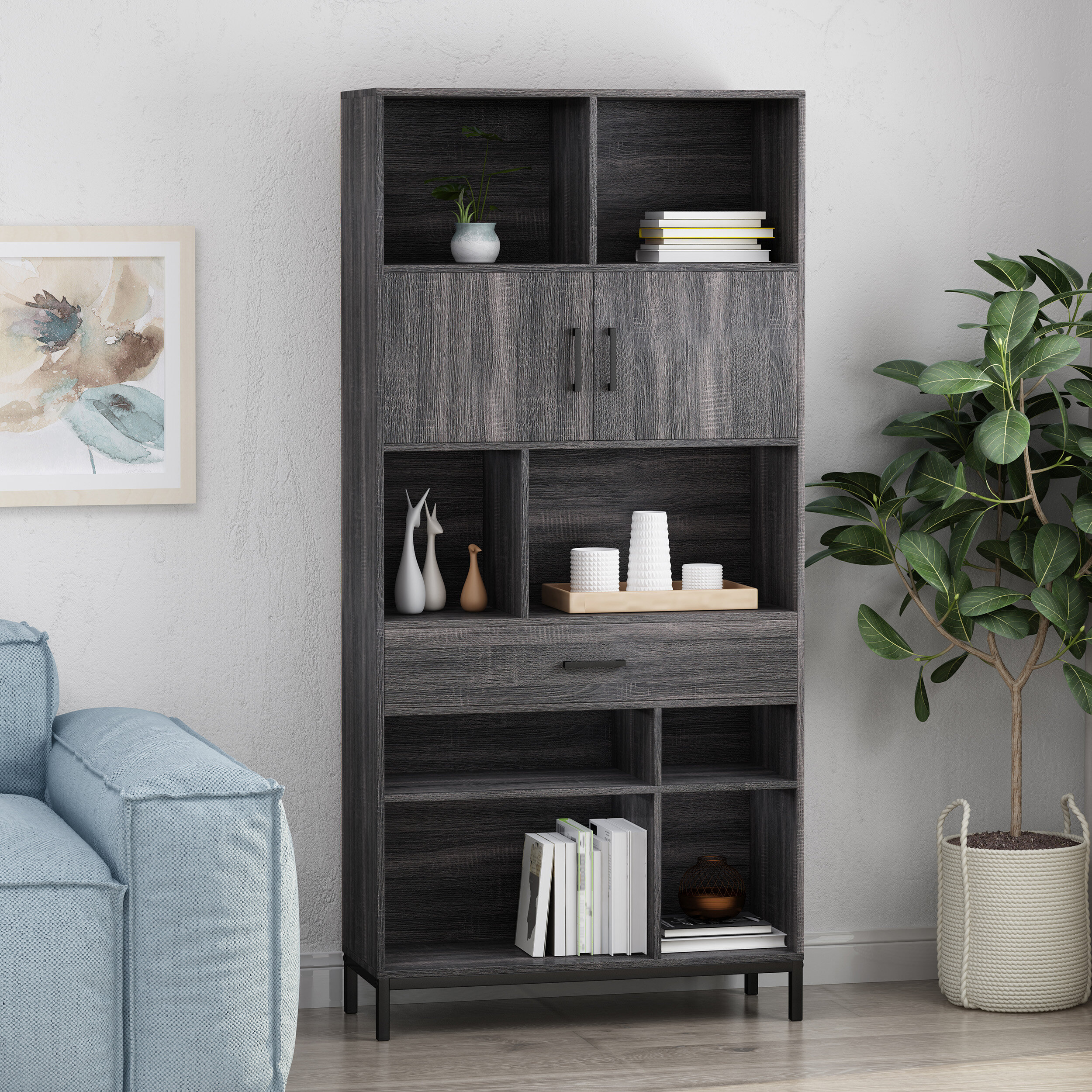 Union Rustic Cherell 67.25' H x 31.5'' W Standard Bookcase & Reviews ...