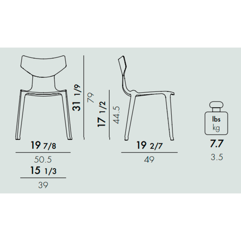 Re-Chair Outdoor Dining Side Chair, White