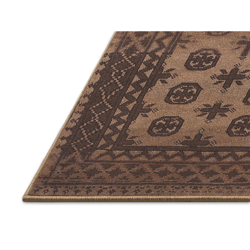 Tapis brun Southwestern, Rectangle 5 pi x 7 pi
