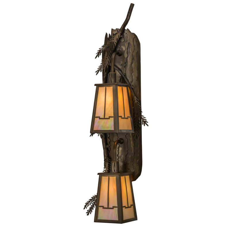 Lanterne murale d'extérieur 2 lumières Thanos, H 24,5 po x l 9 po x P 4,5 po