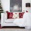 Coussin festif en lin brodé Festive