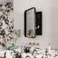 Armoire de salle de bain moderne avec tablettes réglables - Cadre en métal noir encastré 16 x 24 po-1395240673