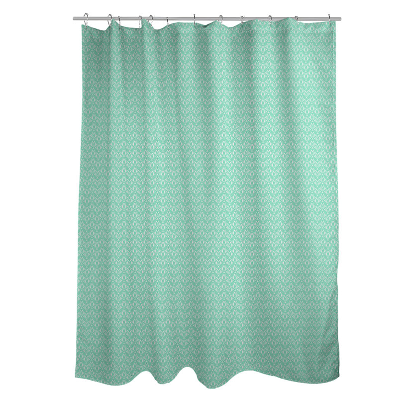Rideau simple art déco, Rayure vert menthe 2