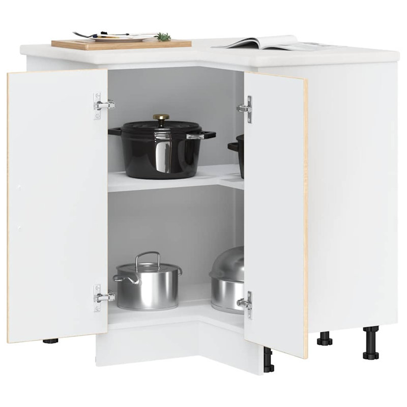 Latitude Run Kitchen Corner Base Cabinet Porto Engineered Wood, Sonoma Oak