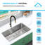 Évier de cuisine en acier inoxydable à simple cuve à extension étroite KBFmore, 2 pièces Gadgets-89710320-89710315