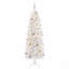 Artificial Slim Christmas Tree PVC and Metal White-512102887-512102895
