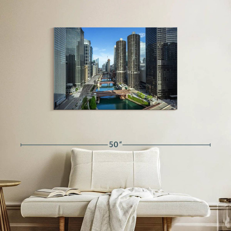 Tergel Chicago Riverside Towers, H 26 po x l 39 po