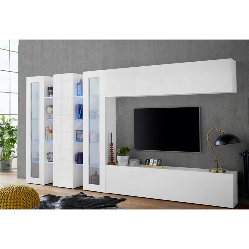 Cante Rectangle Accent Cabinet, Glossy White