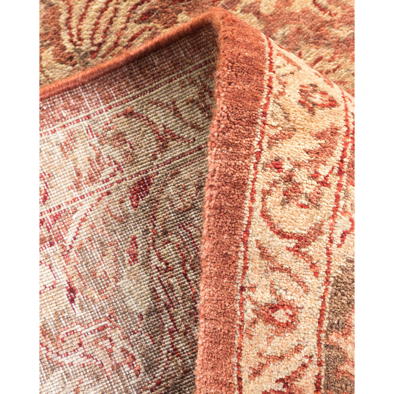 One-of-a-Kind 4' 3" X 6' 1" 2000s Wool Area Rug in Pink
