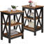 Lit rembourré avec 2 tables de chevet - Ensemble de chambre à coucher moderne-1998836745-1998836750