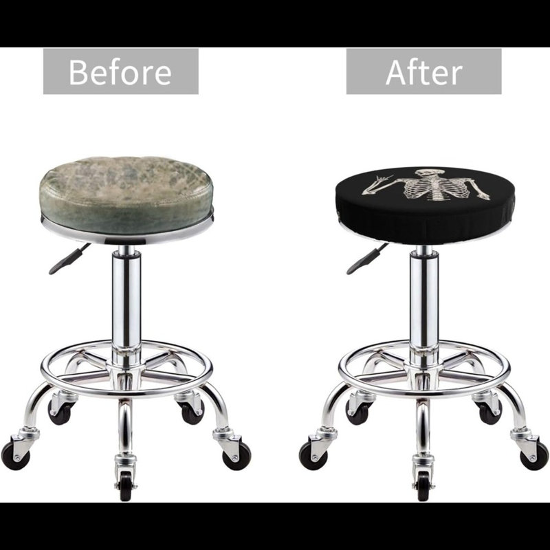 Housse pour siège de tabouret de bar Skeleton Skull