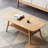 Center Table Low Table 100% Solid Wood Top Plate Desk Coffee Table With Storage Shelf