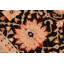 Tapis noir en laine noué à la main à motif floral 5 pi 11 po x 8 pi 10 po Baccio