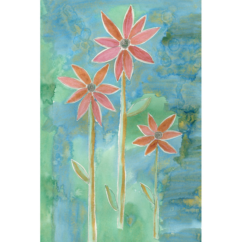 Dainty Daisies IV by Alicia Ludwig - Wrapped Canvas Painting, 46cm H x 30cm W x 3.8cm D