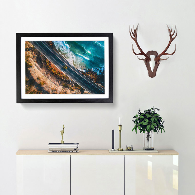 Driving - Picture Frame Graphic Art Print, 62cm H x 87cm W x 2cm D, Black Framed